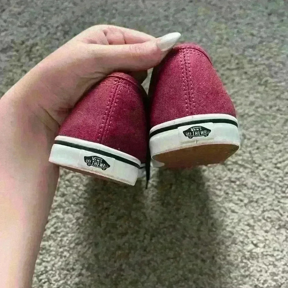 Maroon Lace Up Vans - Picture 11 of 11